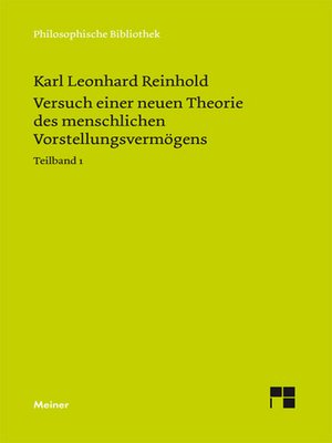 cover image of Versuch einer neuen Theorie des menschlichen Vorstellungsvermögens. Teilband 1